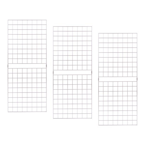 2'x5' Chrome Portable Grid Panel, Pack Of 3